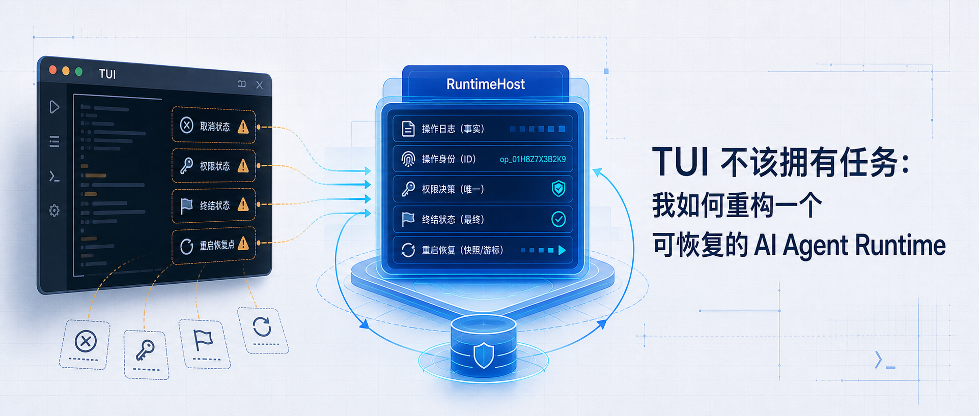 TUI 不该拥有任务：我如何重构一个可恢复的 AI Agent Runtime